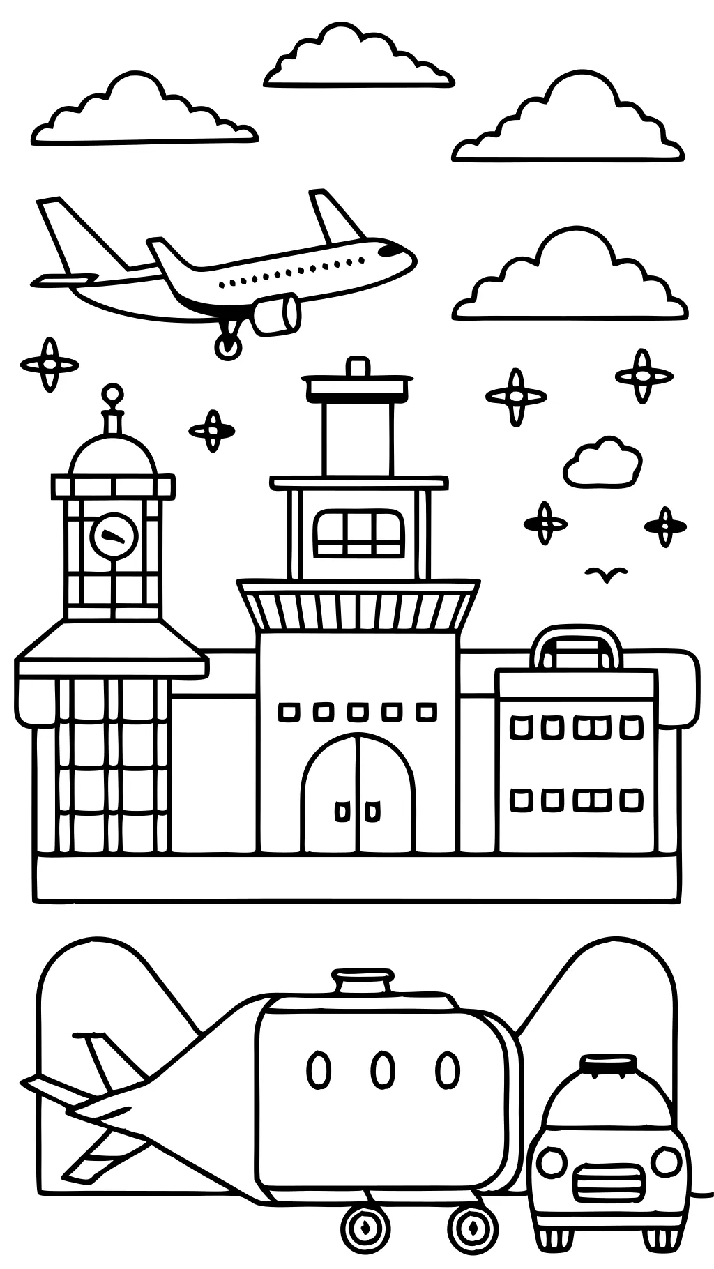 coloring pages airport